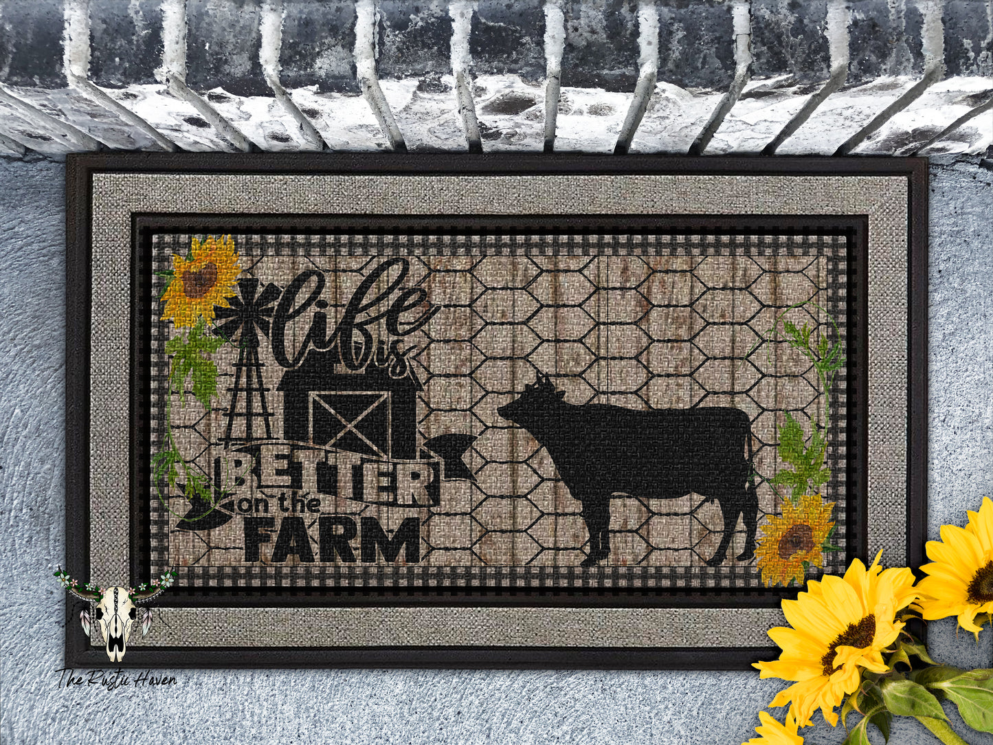 Life Is Better on the Farm Doormat