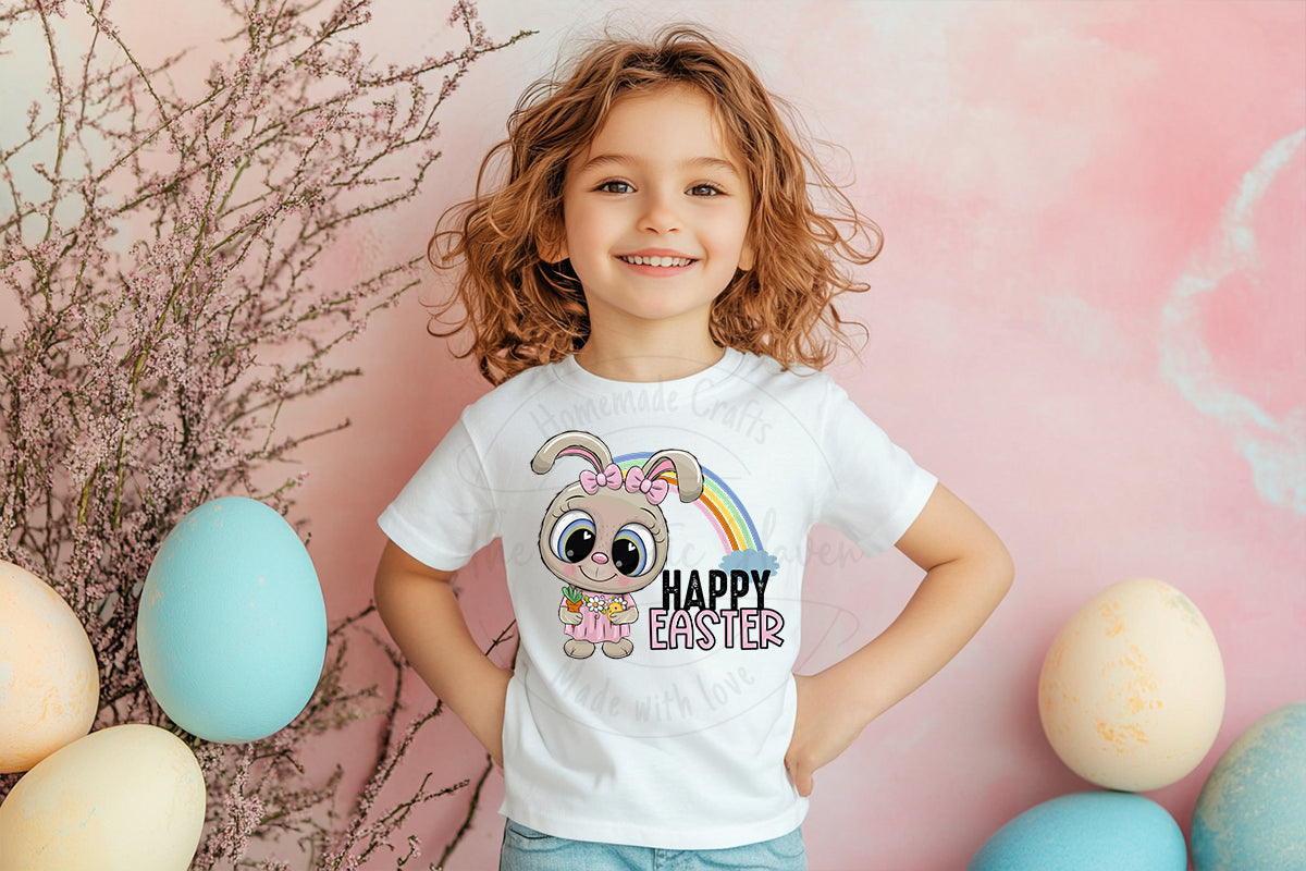 Girls Happy Easter t-shirt