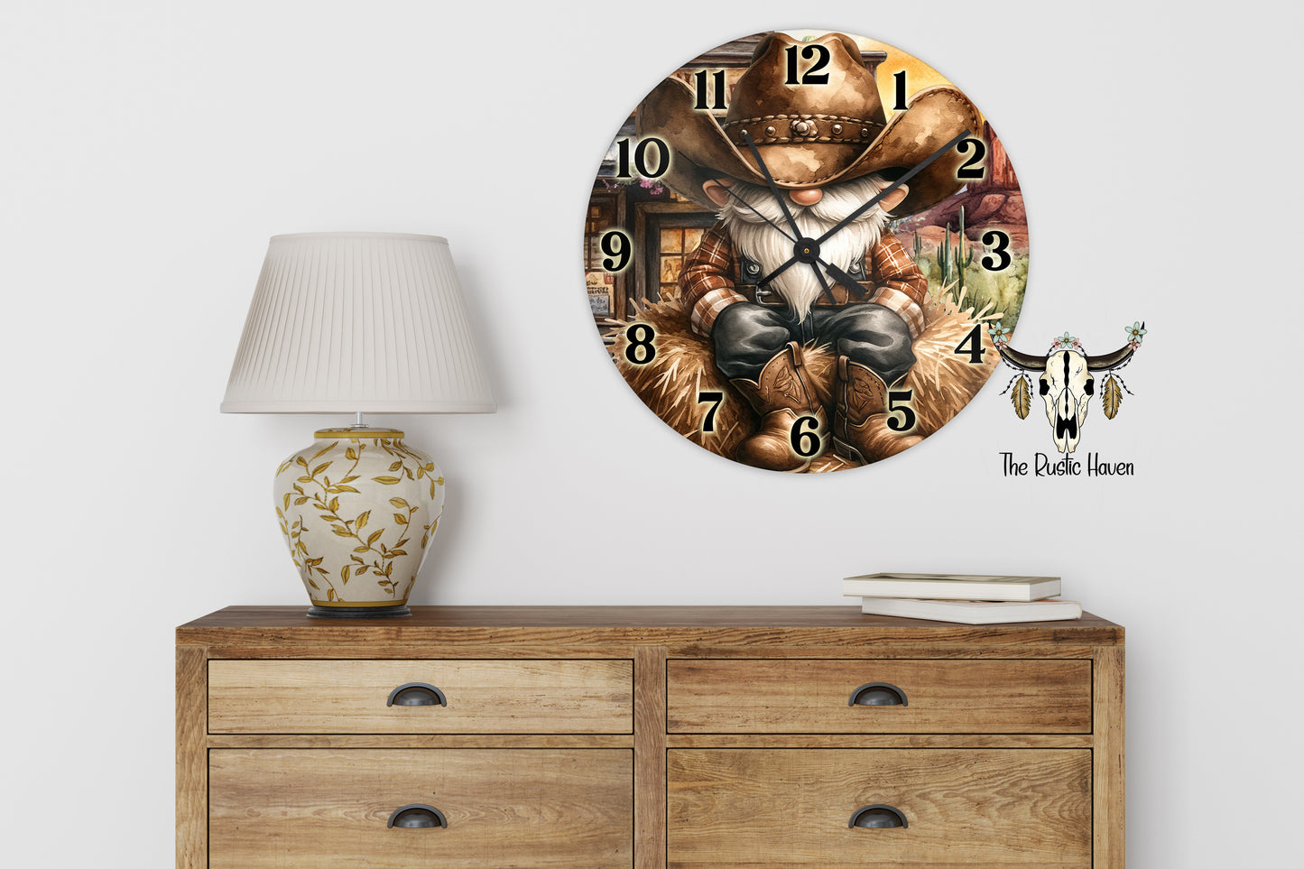 Cowboy gnome clock