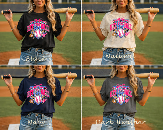 Baseball Bow Graphic T-Shirt | Cute Baseball Mom Shirt | Game Day Baseball Tee | Leopard Baseball Shirt | Sports Mom Graphic Tee