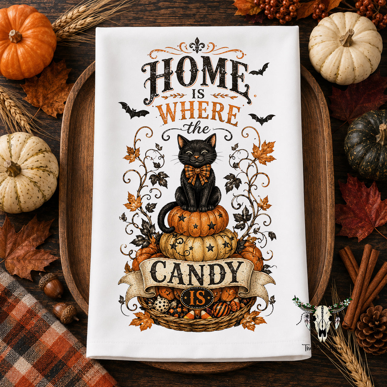 Home Is Where the Candy Is Halloween | 16 x 24 Polyester Kitchen Towel