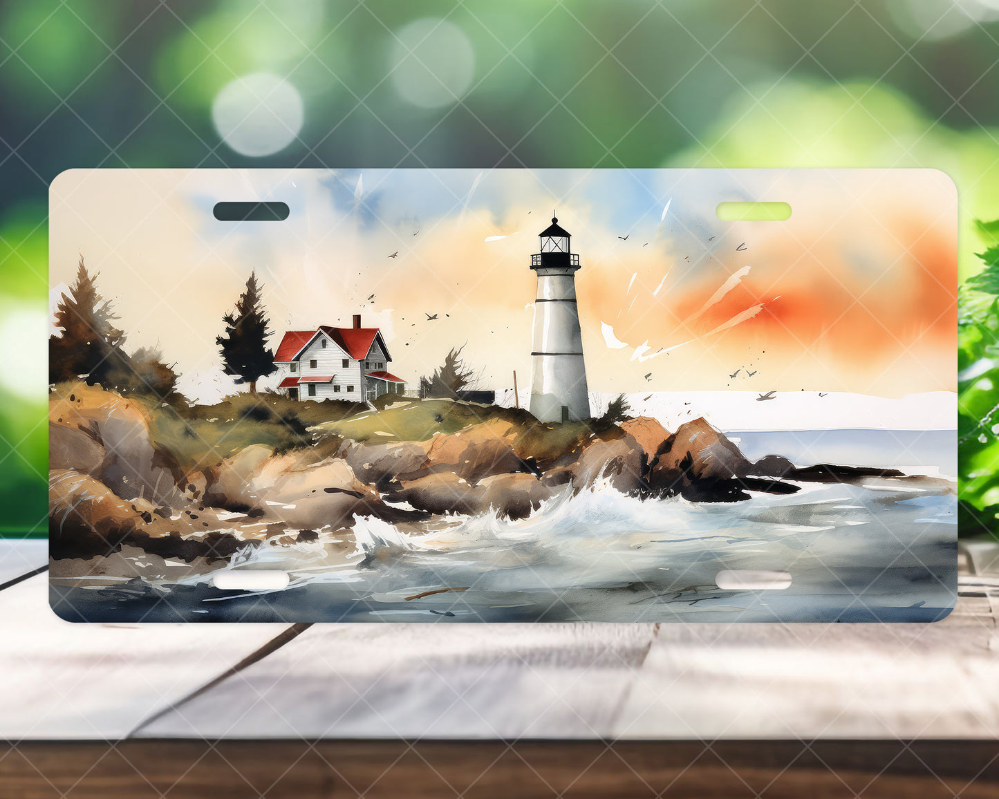 Light House License Plate