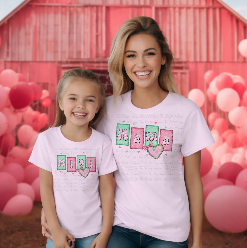 Mama & Mini Matching PNG | Valentine Mom and Child Design