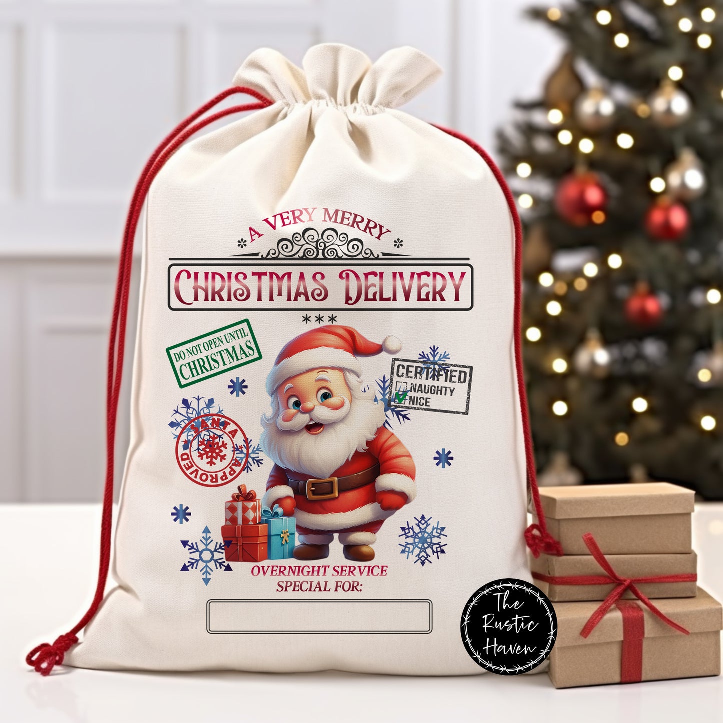 Personalized Adorable Santa Claus Santa Sack