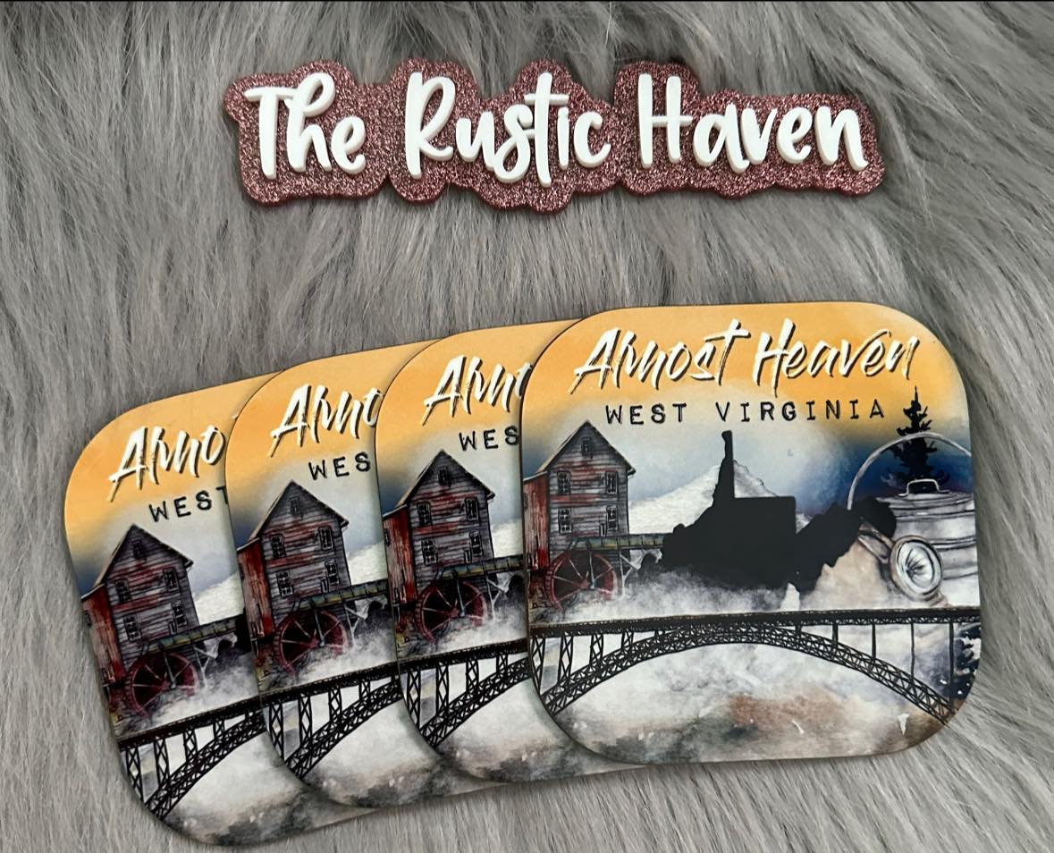 West Virginia Coaster set