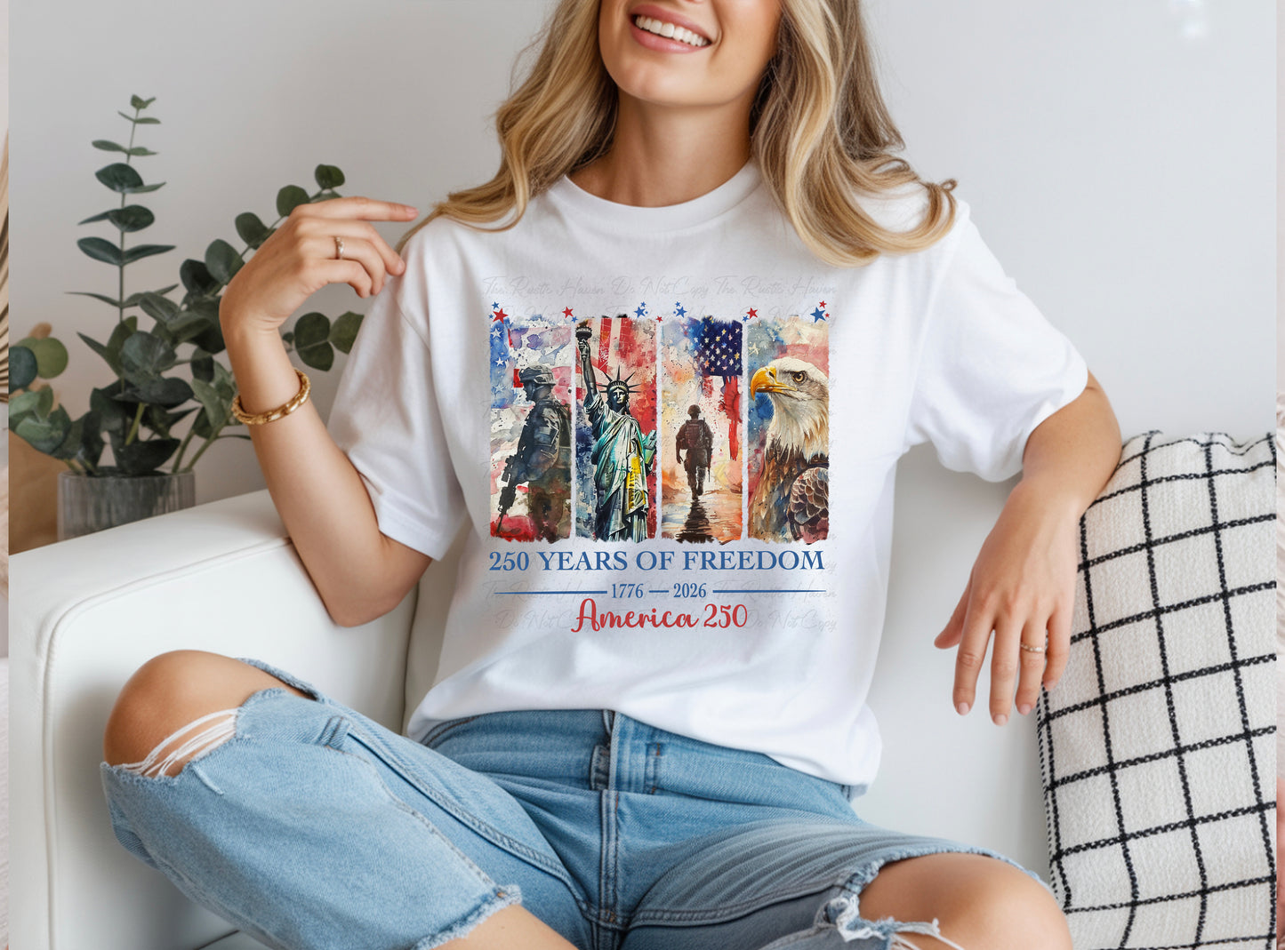 America 250 Shirt – 250 Years of Freedom 1776–2026 Patriotic T-Shirt, USA Eagle Liberty Graphic Tee, Fourth of July Apparel
