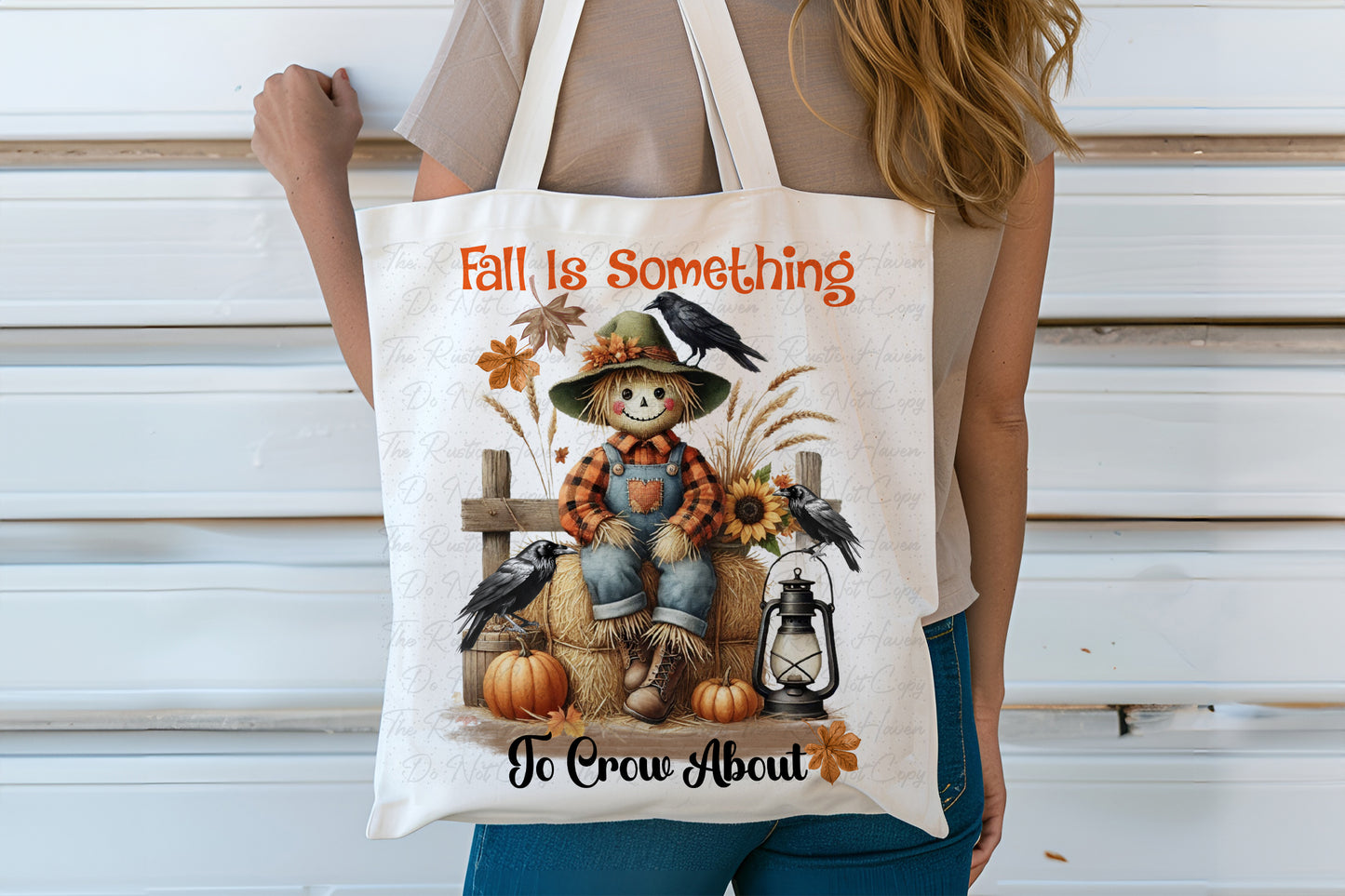 Fall Scarecrow Tote Bag – “Fall Is Something To Crow About”