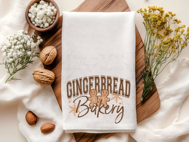 Gingerbread Bakery Holiday Kitchen Towel