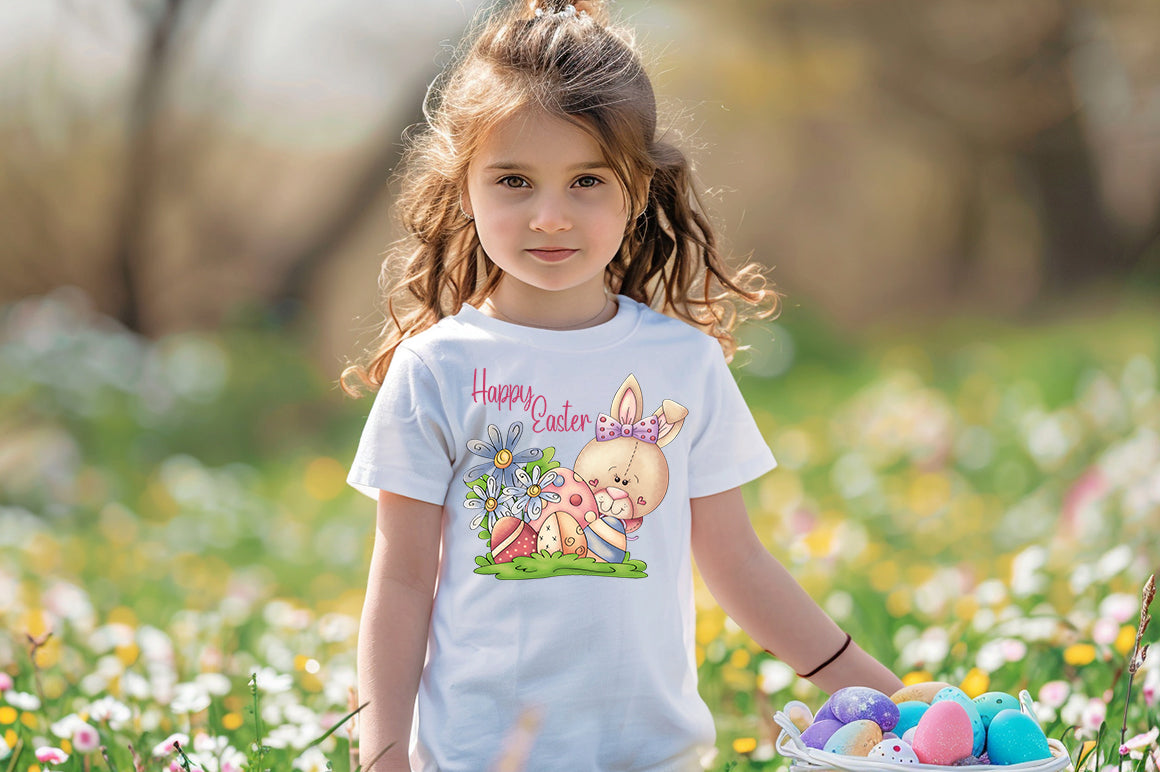 Girls Happy Easter Shirt