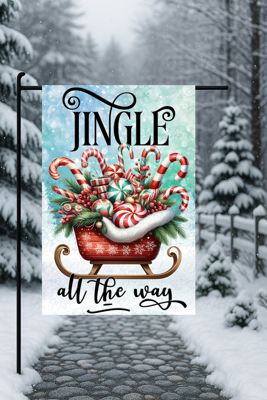 “Jingle All The Way Christmas Garden Flag