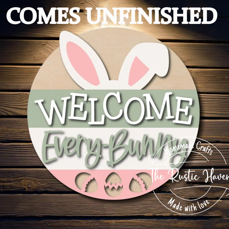 D.I.Y Welcome Easter Bunny Door Sign