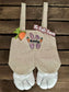 Cute personalized bunny feet Easter bags