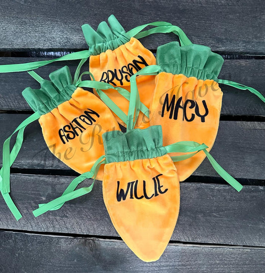 Personalized Adorable little carrot bags
