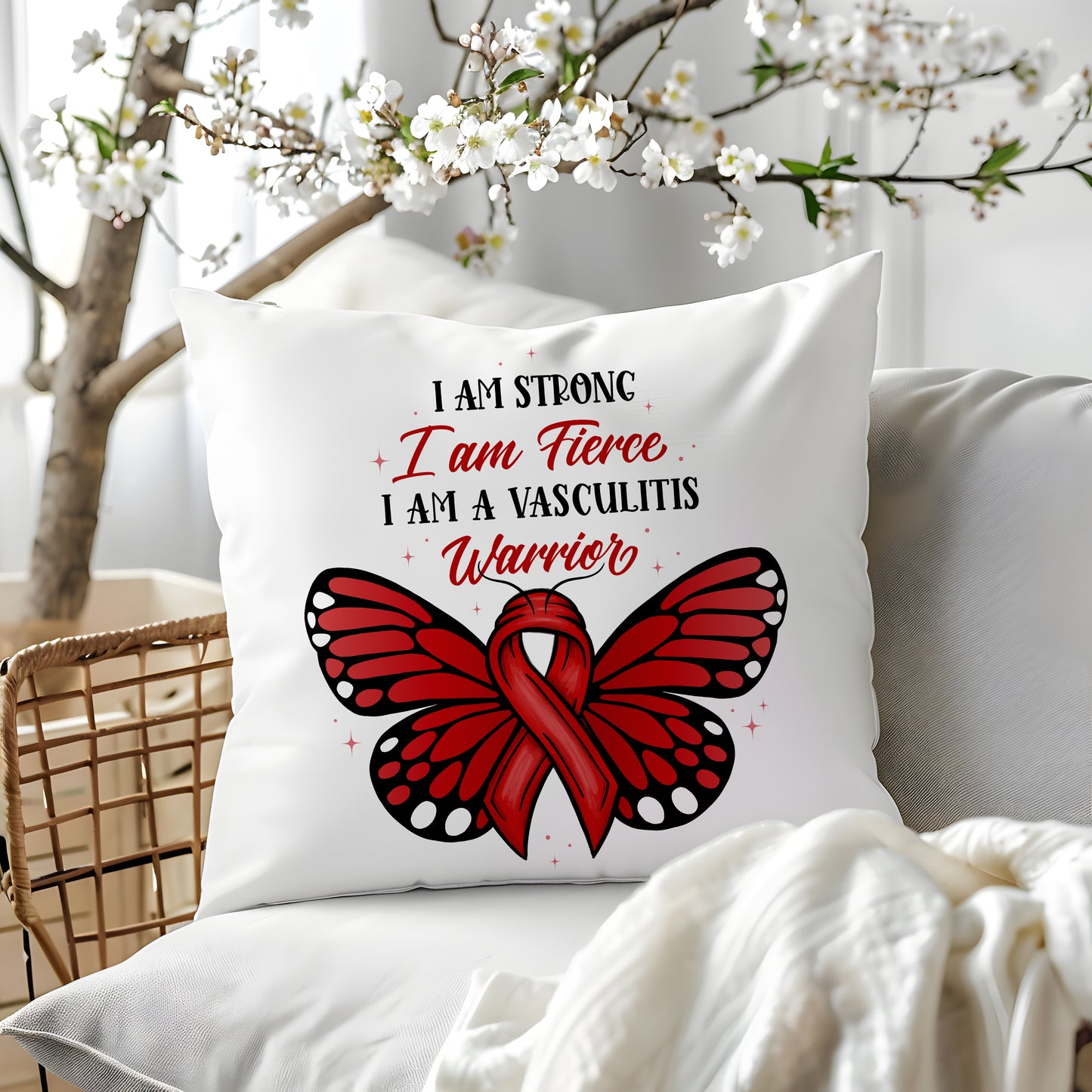 Awareness I am a Survivor/warrior Beautiful Butterfly Pillows