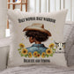Half Woman Half Warrior Pillow