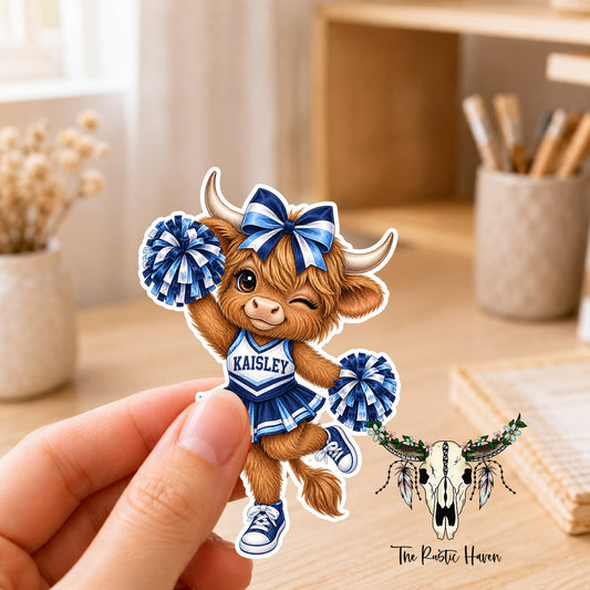 Custom Animal Sports Sticker – Personalized Name & Team Colors