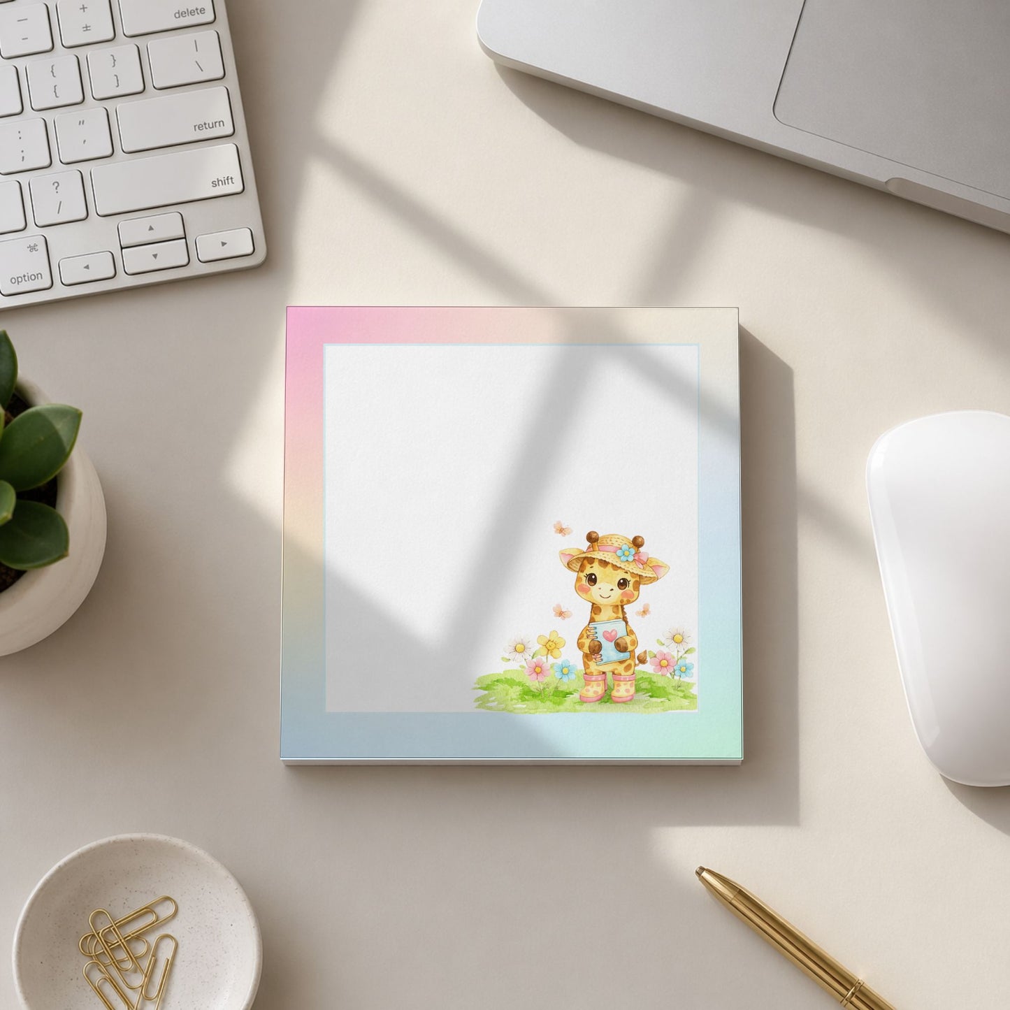 Cute Animal Lunch Box Notes Notepad | 4x4 Memo Pad | Choose Your Favorite Animal