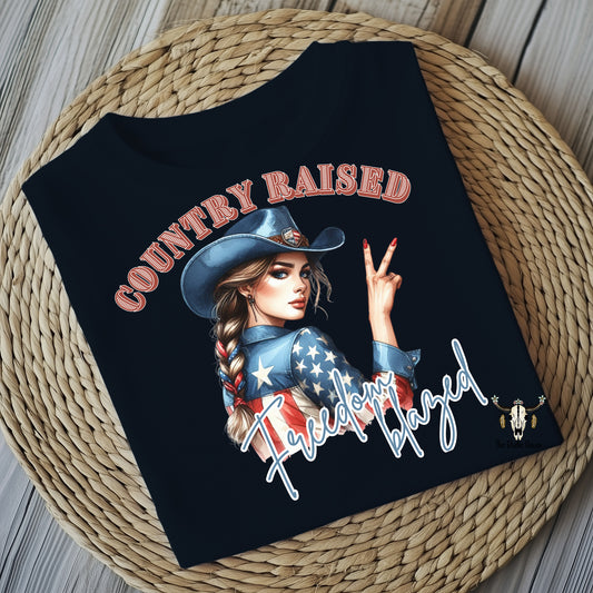 Country Raised, Freedom Blazed T-shirt