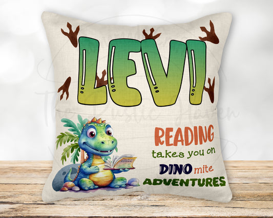 Cute Dino Personalized Pocket Pillow