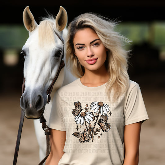 Florals and Butterflies T-Shirt