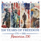 America 250 Independence Day PNG | 250 Years of Freedom 1776–2026 | Patriotic Soldier Eagle Statue of Liberty Watercolor Design | 4th of July PNG