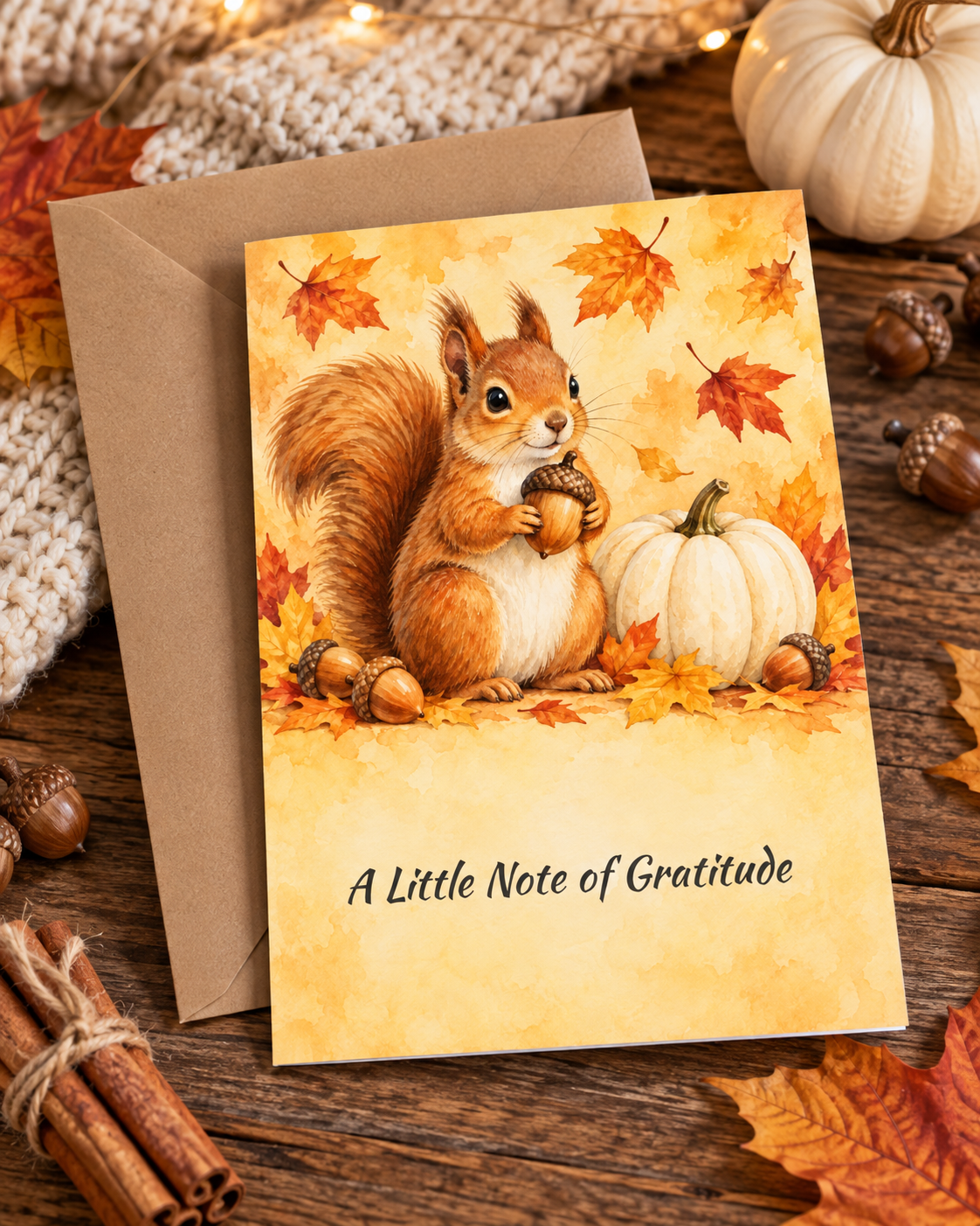 A Little Note of Gratitude Fall Greeting Card