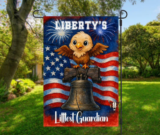 Liberty's Littlest Guardian Patriotic Garden Flag