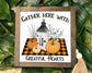 Farmhouse Fall Décor Bundle – Simply Blessed Pillow, Gather Here Wall Sign & Home and Harvest Kitchen Towel (3-Piece Set)
