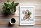 Cute Bunny Holding Carrot Happy Easter PNG | Kids Easter Shirt Design | Digital Download
