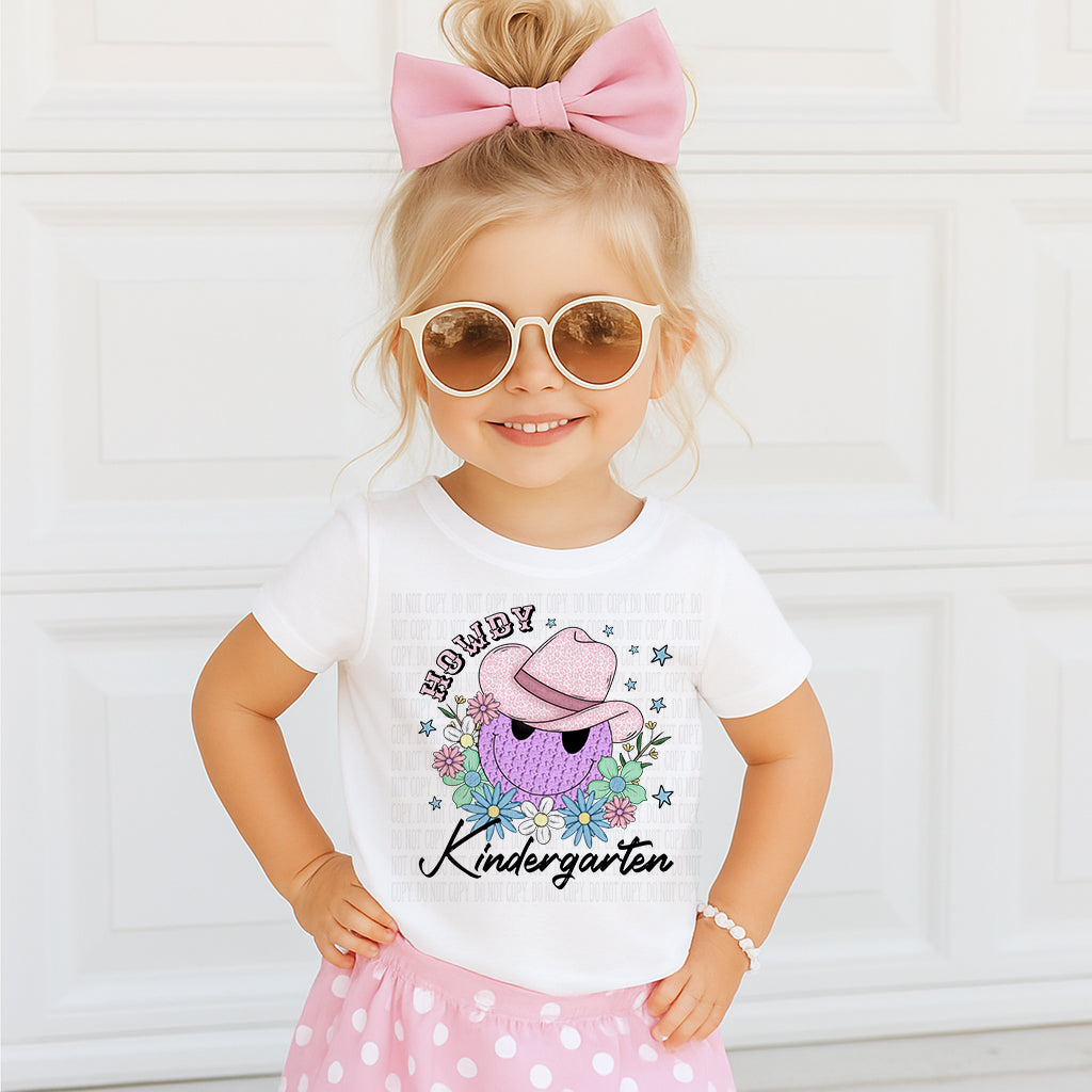 Howdy Kindergarten Shirt – Cute Western Back to School Tee for Girls