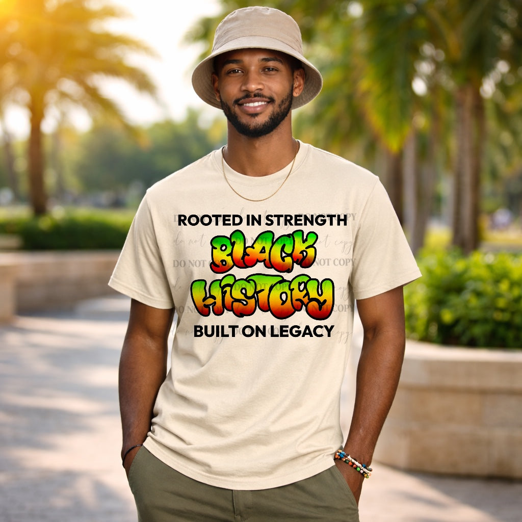 Black History Rasta Style PNG | Bold Afro Gradient Digital Design in 2 colors