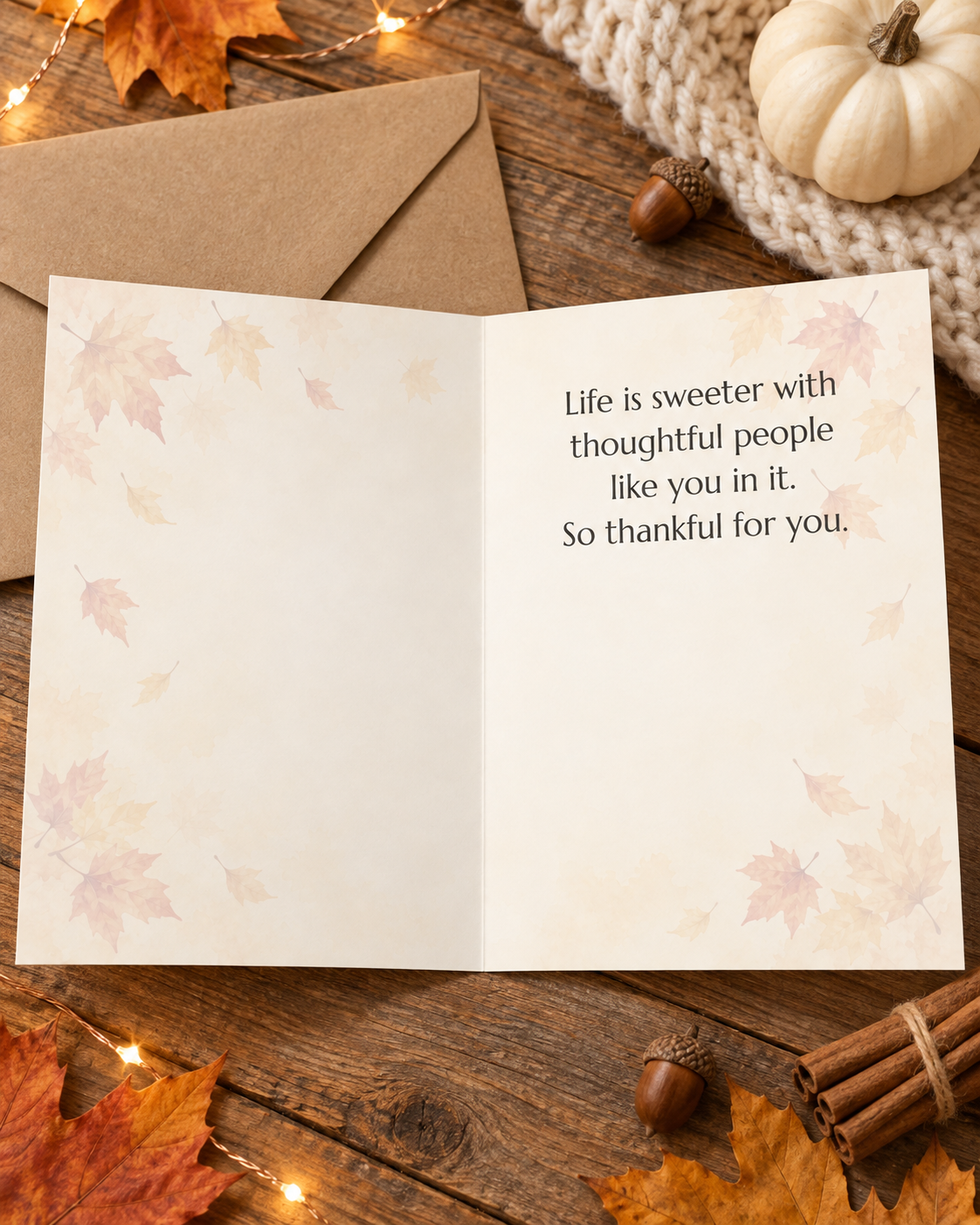 A Little Note of Gratitude Fall Greeting Card