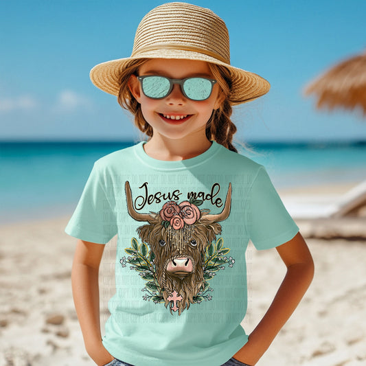 Highland Cow Jesus Made T-Shirt