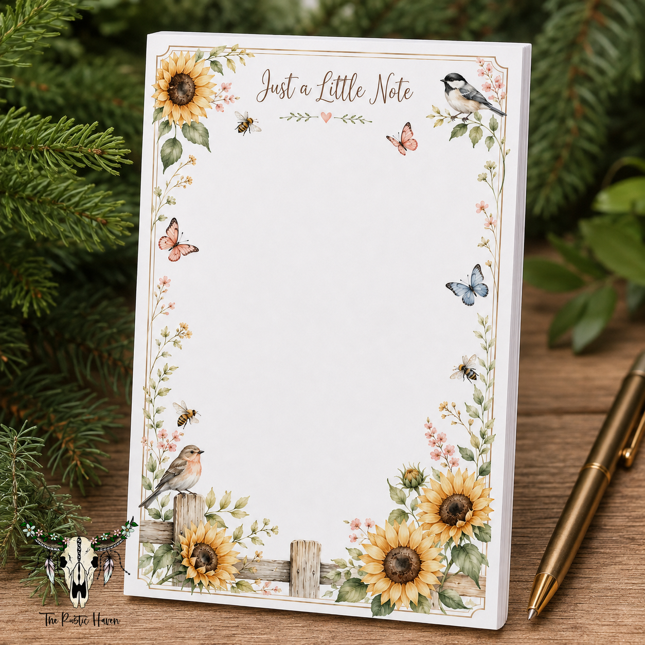 Just a Little Note Sunflower 4 x 6 Notepad