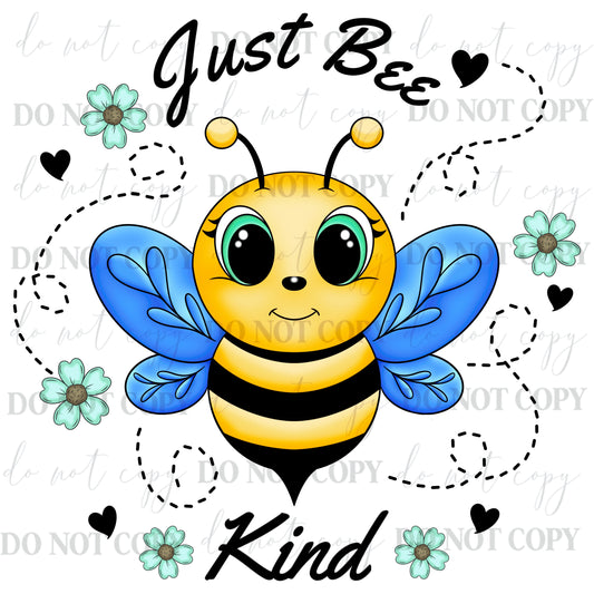 Just Bee Kind PNG | Cute Bee Design | Inspirational Quote Graphic | Digital Download