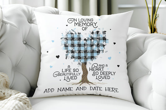 Beautiful tree personalized memorial pillows