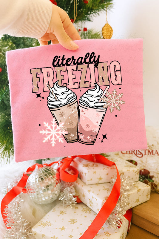 Literally Freezing T-Shirt – Cute Winter Graphic Tee