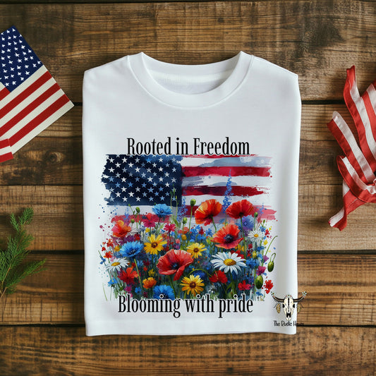 Rooted in Freedom  Blooming with Pride T-Shirt