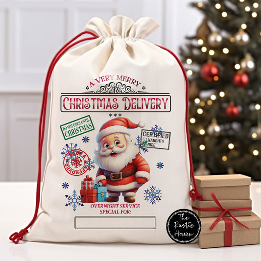 Personalized Adorable Santa Claus Santa Sack