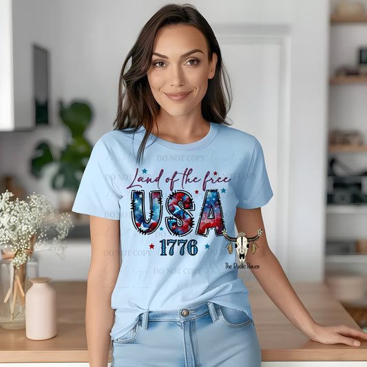 Land of the free USA 1776 T-shirt