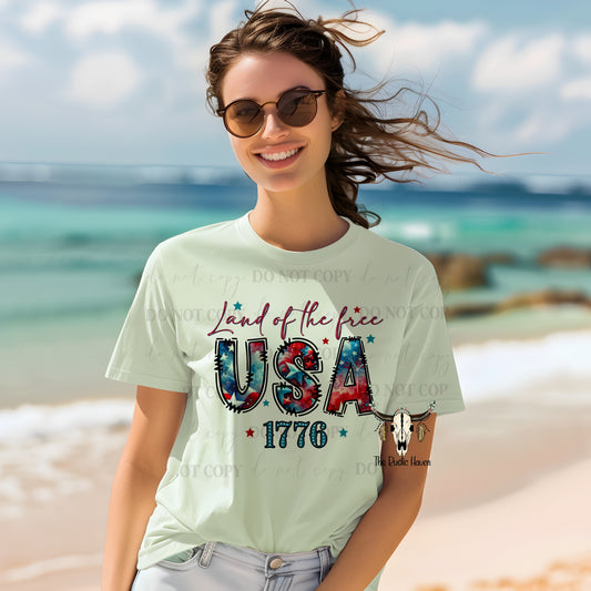Land of the free USA 1776 T-shirt