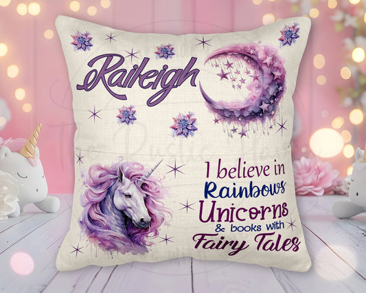 Beautiful Personalized Unicorn Pocket Pillow