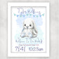 Nursery Birth Stat Cute Bunny Photo Frame