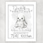 Nursery Birth Stat Cute Bunny Photo Frame