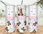 Beary Sweet Valentine Bear 20oz Tumbler Wrap PNG | Cute Teddy Bear Sublimation Design | Valentine Tumbler Wrap