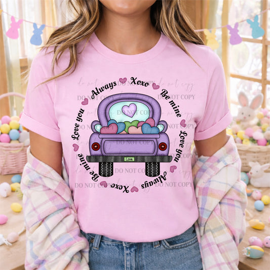 Always XOXO Valentine Love Truck PNG