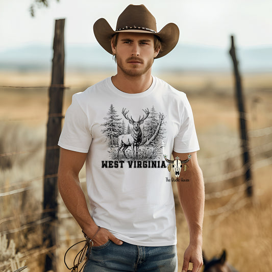 Personalized State Stag Deer T-shirt