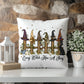 Spooky Tales & Pumpkin Trails Collection – 16x16 Linen Pillows with Inserts