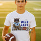 Wildcats Mascot Sports T-Shirt | Customizable Game Day Tee for Football, Basketball, Baseball & More