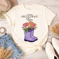 Where Grit & Grace Grow PNG | Floral Boot Design